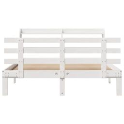 Berkfield Home Bed Frame with Headboard without Mattress White 140x200 cm - thumbnail 4