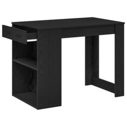 Berkfield Home Desk with Drawer & Shelf Black Oak 102x62x77.5 cm Engineered Wood - thumbnail 5