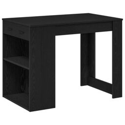 Berkfield Home Desk with Drawer & Shelf Black Oak 102x62x77.5 cm Engineered Wood - thumbnail 2