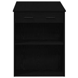 Berkfield Home Desk with Drawer & Shelf Black Oak 102x62x77.5 cm Engineered Wood - thumbnail 6
