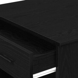 Berkfield Home Desk with Drawer & Shelf Black Oak 102x62x77.5 cm Engineered Wood - thumbnail 8