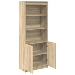 Berkfield Home Highboard Sonoma Oak 70x35x180 cm Engineered Wood in Light Brown - Size: 70 x 35 x 180 cm - thumbnail 5