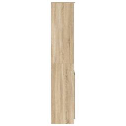 Berkfield Home Highboard Sonoma Oak 70x35x180 cm Engineered Wood in Light Brown - Size: 70 x 35 x 180 cm - thumbnail 7