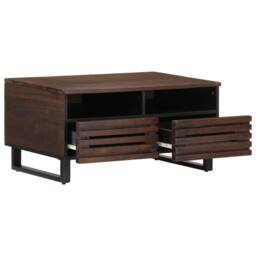 Berkfield Home Coffee Table Brown 80x55x40 cm Solid Wood Mango - Size: 80 x 55 x 40 cm - thumbnail 5