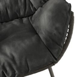 FurnitureboxUK Egg Grey Indoor / Outdoor Rattan Double Chair - thumbnail 6