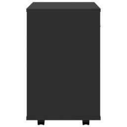 Berkfield Home Rolling Cabinet Black 46x36x59 cm Engineered Wood - Size: 46 x 36 x 59 cm - thumbnail 5
