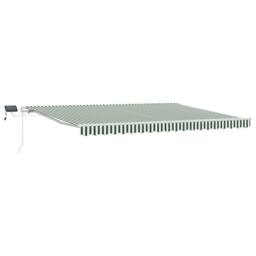 Berkfield Home Manual Retractable Awning with LED Green & White 450x300 cm - thumbnail 2