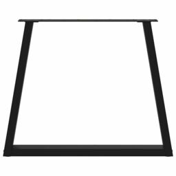 Berkfield Home Dining Table Legs V-Shape 2 pcs Black 80x(72-73.3) cm Steel - thumbnail 5