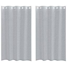 Berkfield Home Curtains with Curtains 2 pcs Dark gray 140 x 175 cm Polyester in Grey - thumbnail 1