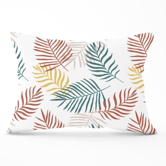 Warren Reed - Designer Palm Branches In Natural Colors Cushions in Green - Size: 60 cm x 60 cm - image 1