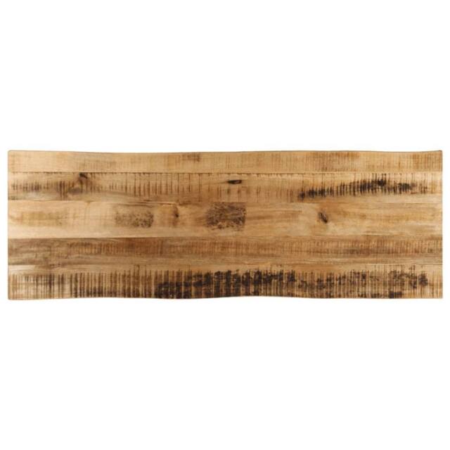 Berkfield Home Table Top Live Edge 120x40x3.8 cm Solid Wood Rough Mango in Brown - image 1