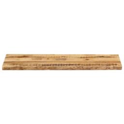 Berkfield Home Table Top Live Edge 120x40x3.8 cm Solid Wood Rough Mango in Brown - thumbnail 3