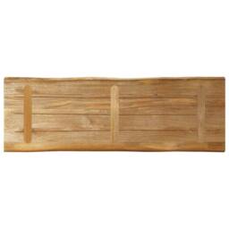 Berkfield Home Table Top Live Edge 120x40x3.8 cm Solid Wood Rough Mango in Brown - thumbnail 5