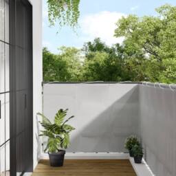 Berkfield Home Balcony Screen Light Grey 120x600 cm 100% Polyester Oxford - thumbnail 1