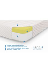 The Foam People Comfort Bubble Memory Mattress 8 Inch Deep Supreme Softness in White - Size: Small Double - thumbnail 3