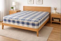 Chester & Oakley Budget Open Coil Spring Mattress - 6 INCH in Blue - Size: Double
