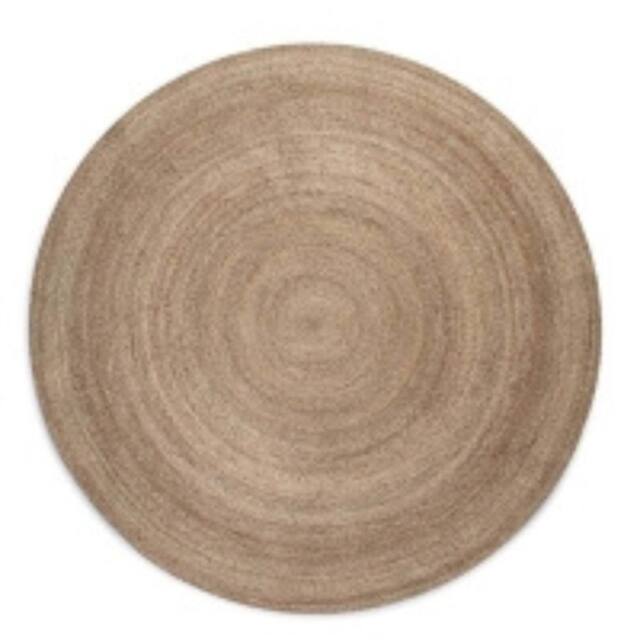 THE RUGS Jute Braided Round Rangpur Natural Rug Handwoven Flatweave in Brown - Size: 200 cm diameter - image 1