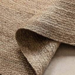 THE RUGS Jute Braided Round Rangpur Natural Rug Handwoven Flatweave in Brown - Size: 200 cm diameter - thumbnail 4