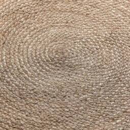 THE RUGS Jute Braided Round Rangpur Natural Rug Handwoven Flatweave in Brown - Size: 200 cm diameter - thumbnail 2