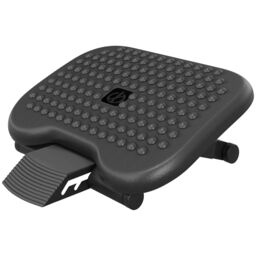 HOMCOM Ergonomic Footrest Adjustable Height & Angle, Home Office Foot Rest Stool with Non-Skid Massage Surface Texture Improves Comfort in Black - thumbnail 2