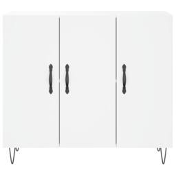 Berkfield Home Sideboard White 90x34x80 cm Engineered Wood - Size: 90 x 34 x 80 cm - thumbnail 6