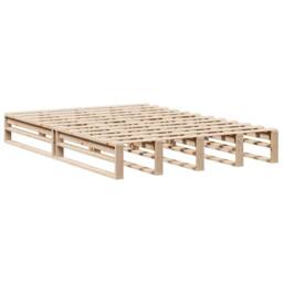 Berkfield Home Decorative Bookcase Bed without Mattress 135x190 cm Double Solid Wood in Light Brown - thumbnail 6