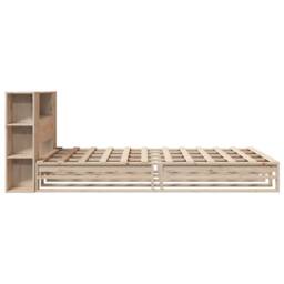 Berkfield Home Decorative Bookcase Bed without Mattress 135x190 cm Double Solid Wood in Light Brown - thumbnail 7