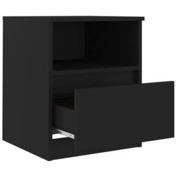 Berkfield Home Bed Cabinets 2 pcs Black 40x40x50 cm Engineered Wood - Size: 40 x 40 x 50 cm - thumbnail 6