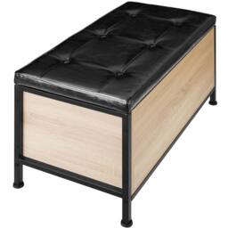 tectake Storage Bench Calico in Light Oak - thumbnail 3