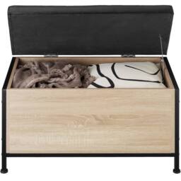 tectake Storage Bench Calico in Light Oak - thumbnail 7