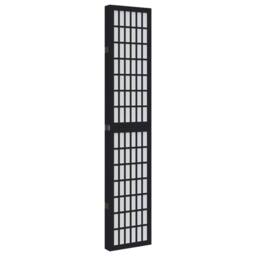 Berkfield Home Room Divider 5 Panels Black Solid Wood Paulownia - thumbnail 5