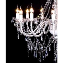Berkfield Home Chandelier with 1600 Crystals in White - thumbnail 1