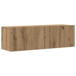 Berkfield Home Wall Mounted TV cabinets 6 pcs Artisan Oak Engineered Wood in Brown - thumbnail 4