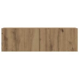 Berkfield Home Wall Mounted TV cabinets 6 pcs Artisan Oak Engineered Wood in Brown - thumbnail 5