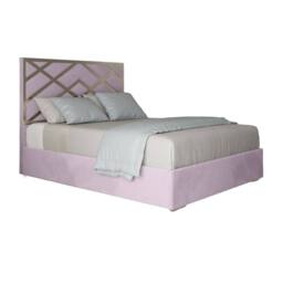 Casani Malton Upholstered Soft Velvet Pink Metal Designer Bed Frame - Size: Single - thumbnail 3