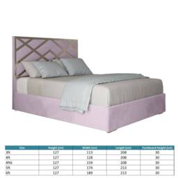 Casani Malton Upholstered Soft Velvet Pink Metal Designer Bed Frame - Size: Single - thumbnail 7