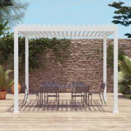 sweeek Louvered Pergola Aluminium 3 X 3m V2 in White