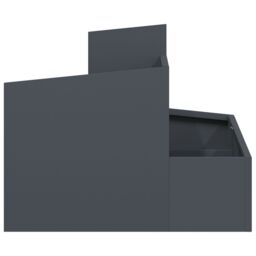 Berkfield Home Plastic Planter Anthracite Plastic Medium Durable - thumbnail 5