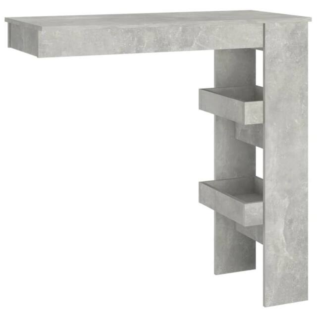 Berkfield Home Wall Bar Table Concrete Grey 102x45x103.5 cm Engineered Wood - image 1