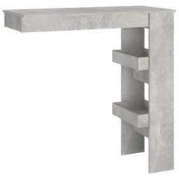 Berkfield Home Wall Bar Table Concrete Grey 102x45x103.5 cm Engineered Wood - thumbnail 1