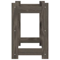 Berkfield Home Wine Rack for 12 Bottles Grey Solid Wood Pine - thumbnail 4