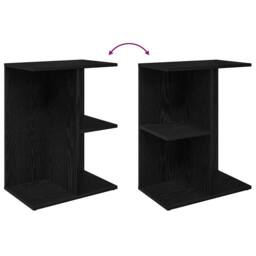 Berkfield Home Bedside Tables 2 pcs Black Oak 46.5x29x61 cm Engineered Wood - thumbnail 8