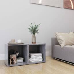 Berkfield Home TV Cabinets 2 pcs Concrete Grey 37x35x37 cm Engineered Wood - Size: 37 x 35 x 37 cm - thumbnail 7