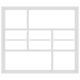 Berkfield Home Wall Shelf White 90x16x78 cm Engineered Wood - Size: 90 x 16 x 78 cm - thumbnail 4