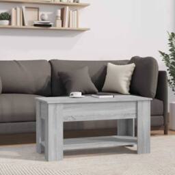 Berkfield Home Coffee Table Grey Sonoma 101x49x52 cm Engineered Wood - Size: 101 x 49 x 52 cm - thumbnail 8