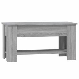 Berkfield Home Coffee Table Grey Sonoma 101x49x52 cm Engineered Wood - Size: 101 x 49 x 52 cm - thumbnail 3