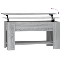 Berkfield Home Coffee Table Grey Sonoma 101x49x52 cm Engineered Wood - Size: 101 x 49 x 52 cm - thumbnail 6