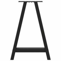Berkfield Home Modern Coffee Table Legs A-Shaped 2 pcs Black¬†60x(72-73) cm Steel in Black - thumbnail 5