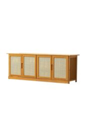 H&O Direct Wooden Entryway Storage Shoe Cabinet Shoe Bench in Brown - thumbnail 3