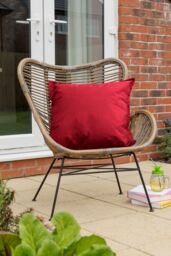 Snug City Waterproof Outdoor Garden Cushion Covers Patio Cushion Cover Cases Square Pack Of 2 in Red - Size: 45 cm x 45 cm - thumbnail 2